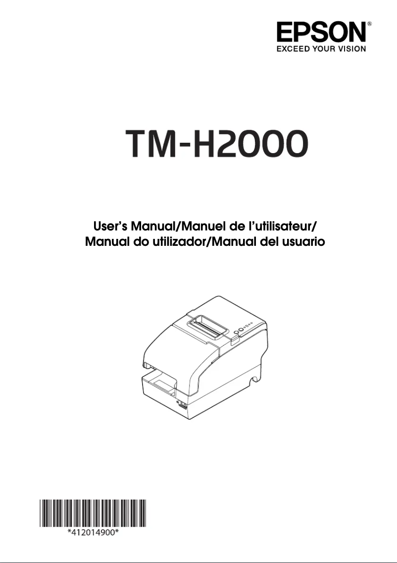 Image de la première page du manuel de l'appareil TM-H2000