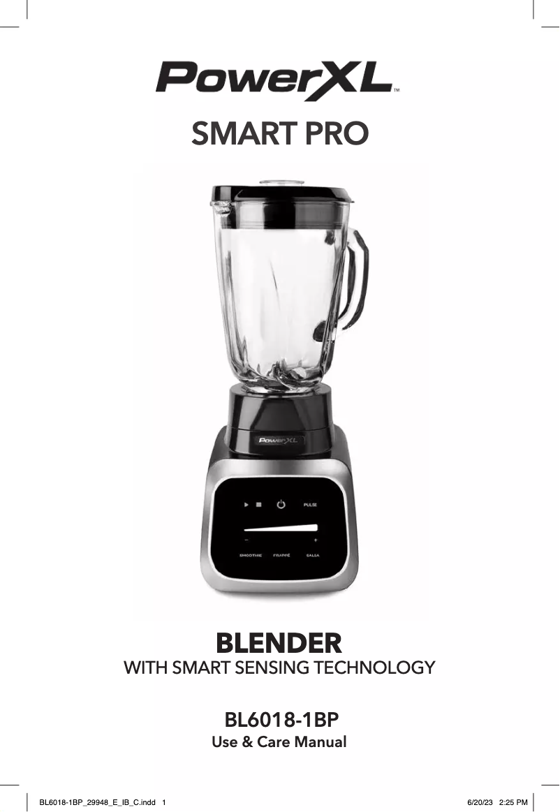 Image de la première page du manuel de l'appareil Smart Pro BL6018-1BP