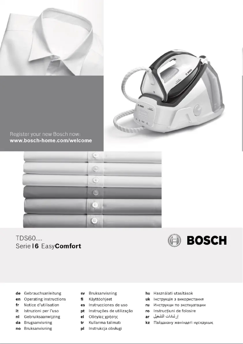 Page n°1 - Manuel d'utilisation et d'entretien Bosch Serie 6 EasyComfort TDS6030