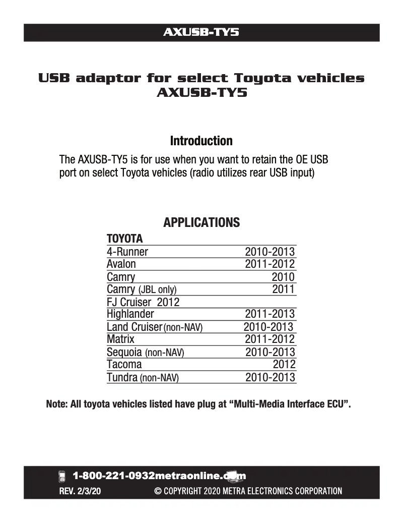 Página 1 del manual Manual de usuario AXESS AXUSB-TY5