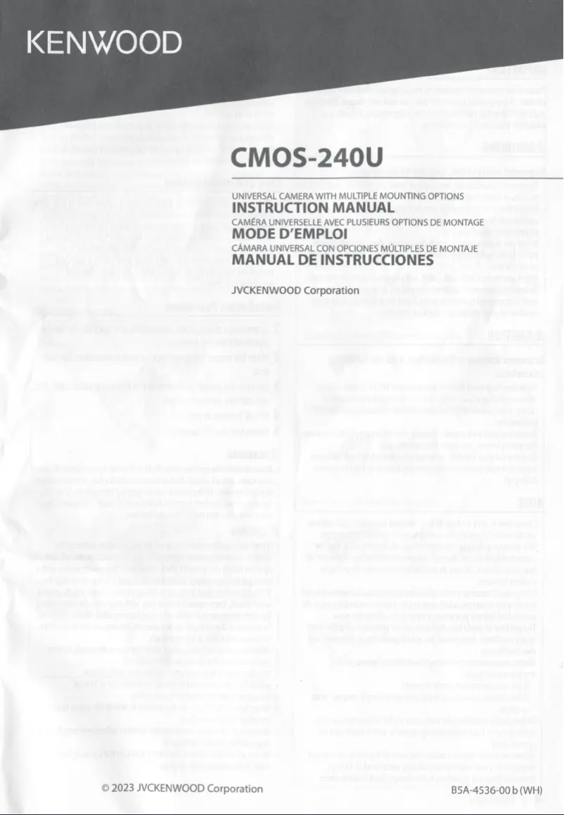Página 1 del manual Manual de usuario Kenwood CMOS-240U