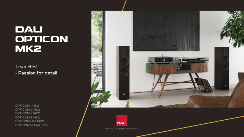 Page 1 de la notice Brochure Dali Opticon 1 MK2