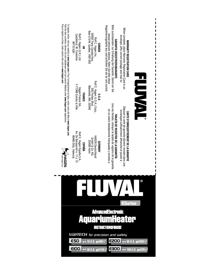 Image de la première page du manuel de l'appareil E300