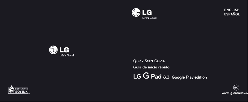 Page n°1 - Manuel utilisateur LG G Pad 8.3 Google Play edition