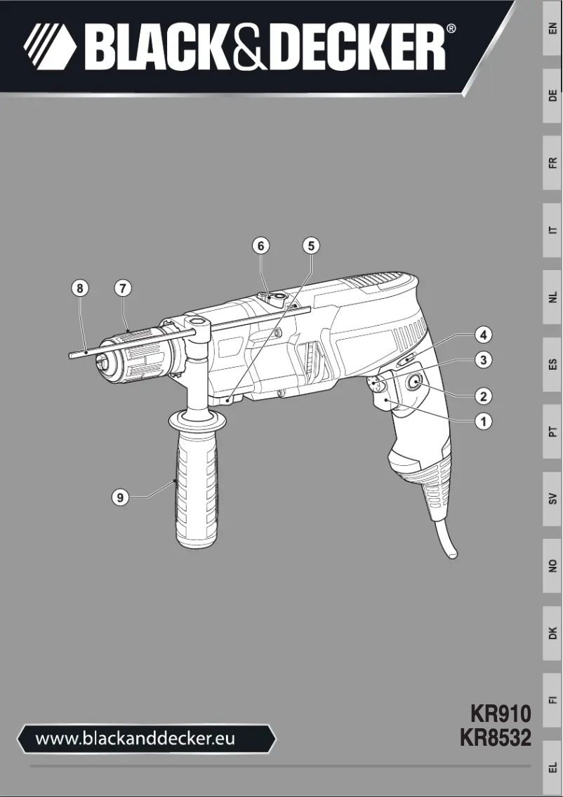 Page 1 de la notice Manuel utilisateur Black & Decker KR910K