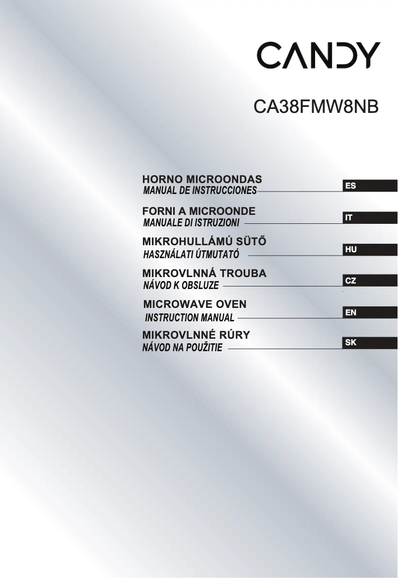 Page 1 de la notice Manuel utilisateur Candy CA38FMW8NB