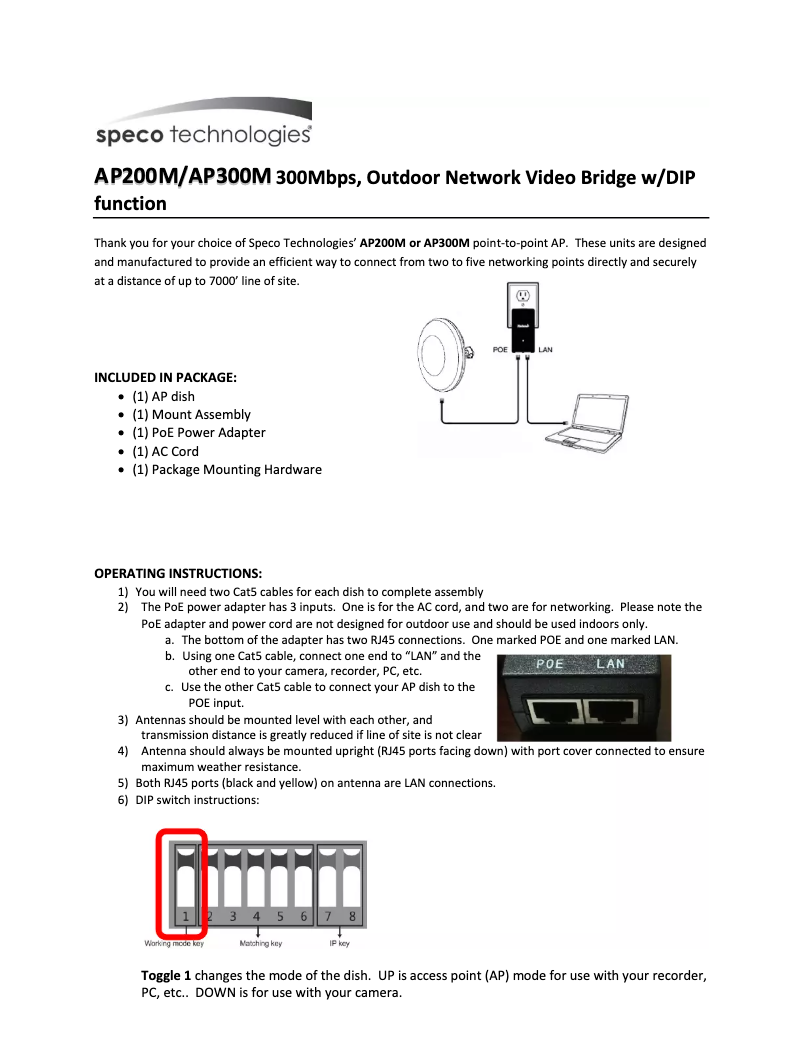 Image de la première page du manuel de l'appareil AP200M