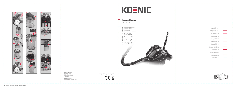 Page 1 de la notice Manuel utilisateur Koenic KVC 3110