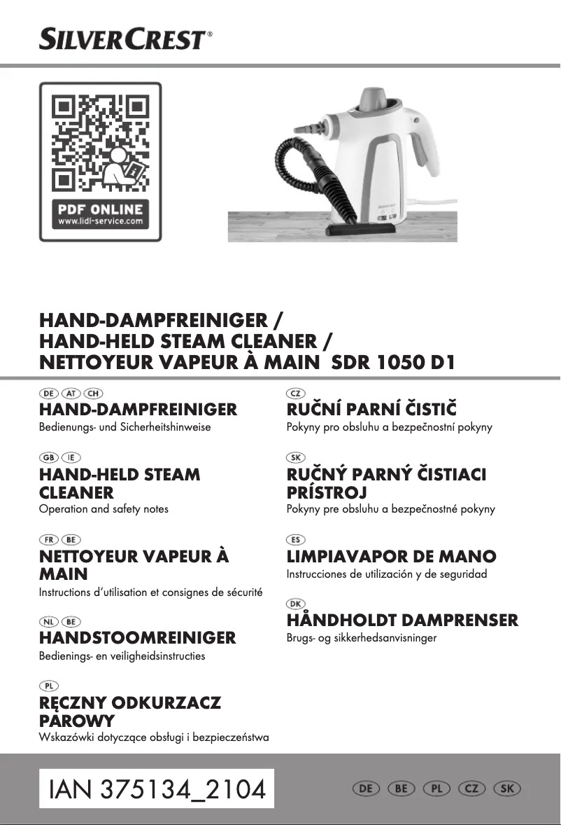 Image de la première page du manuel de l'appareil SDR 1050 D1