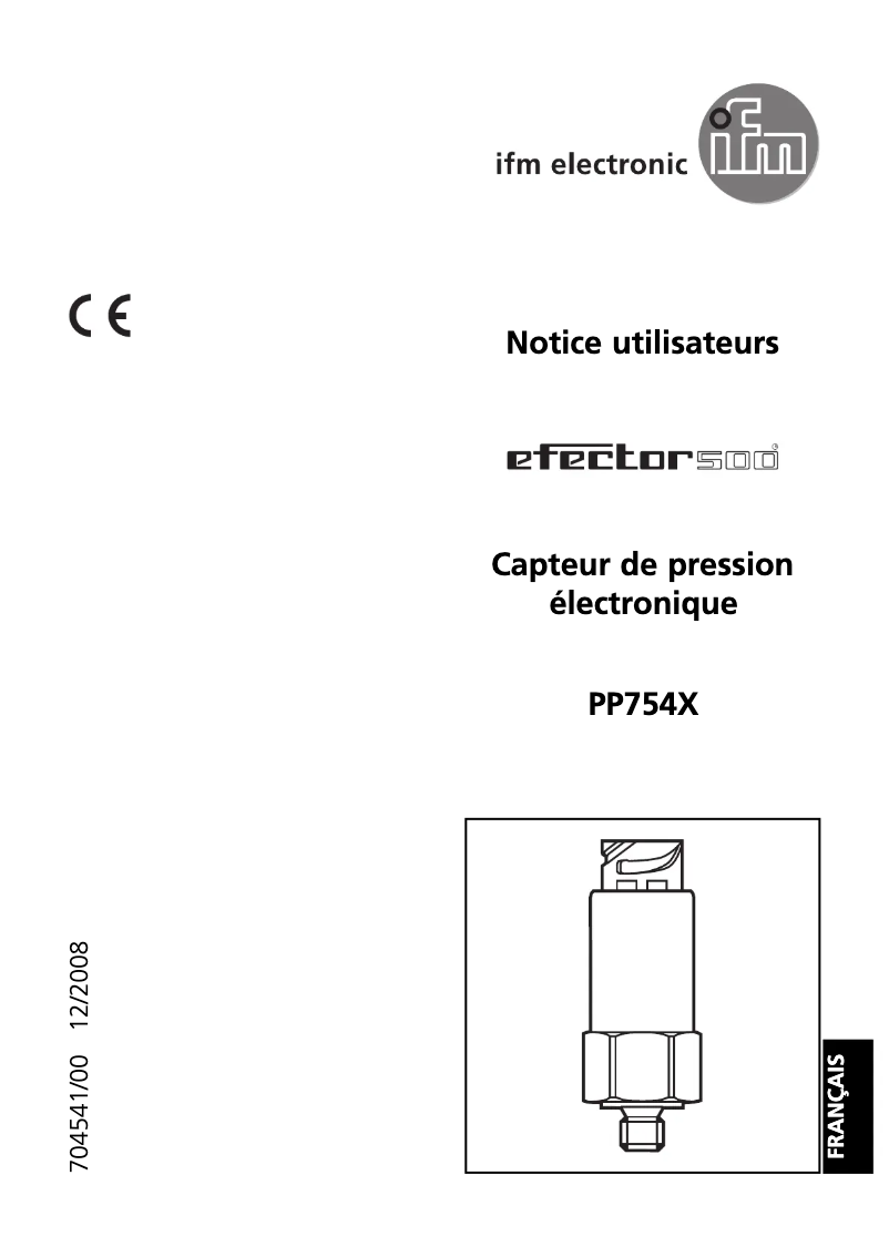 Page 1 de la notice Manuel utilisateur IFM PP7544