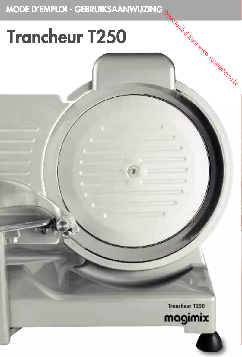 Page 1 de la notice Manuel utilisateur Magimix T250
