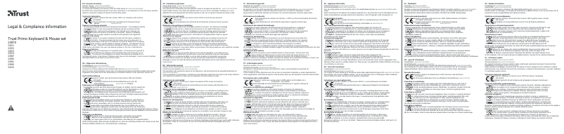 Page 1 de la notice Manuel utilisateur Trust Primo 23971