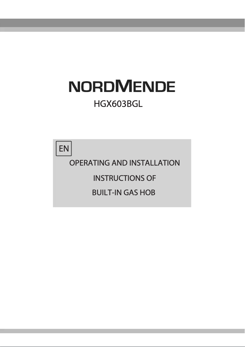 Page n°1 - Manuel utilisateur Nordmende HGX603BGL