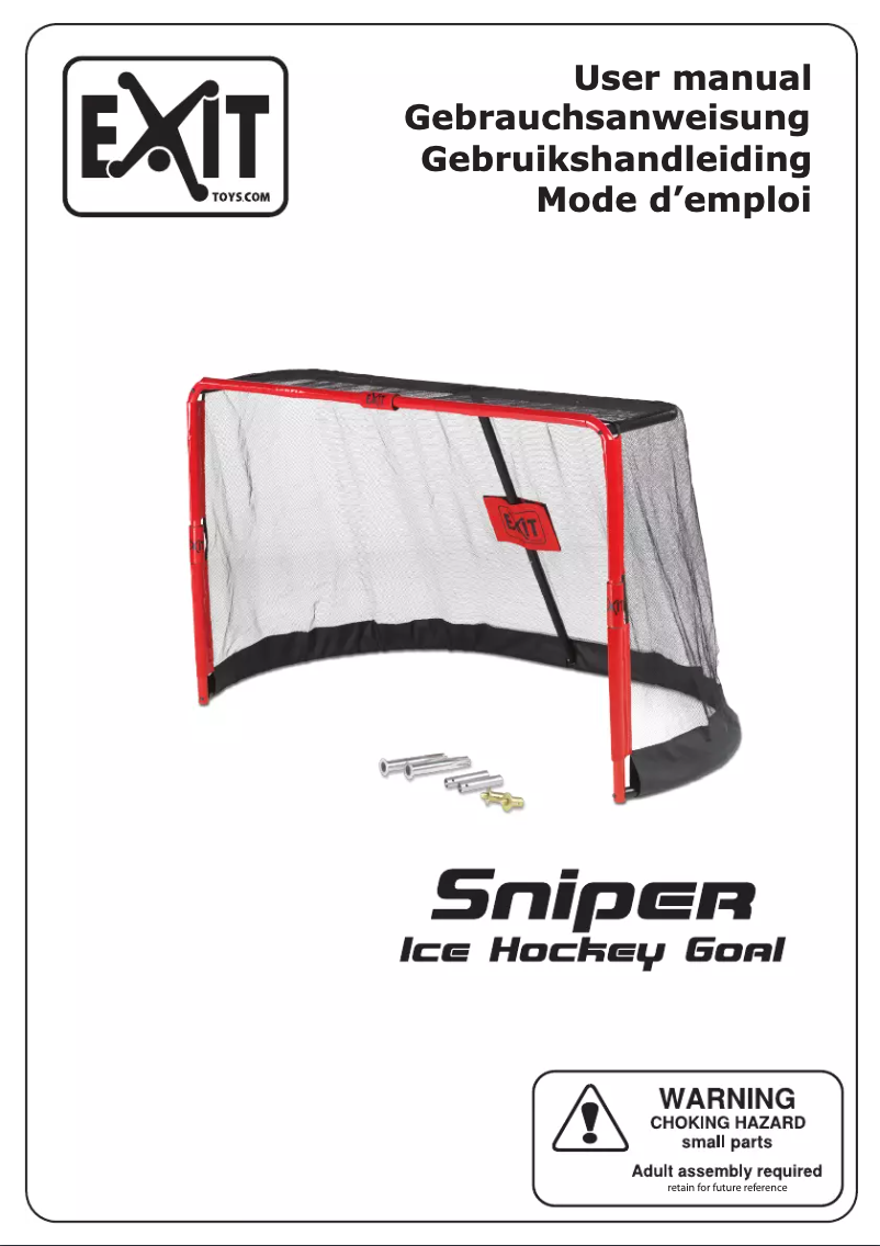 Page 1 de la notice Manuel utilisateur EXIT Sniper Ice Hockey Goal