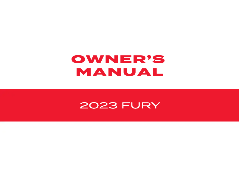 Page 1 de la notice Manuel utilisateur Honda Fury (2023)