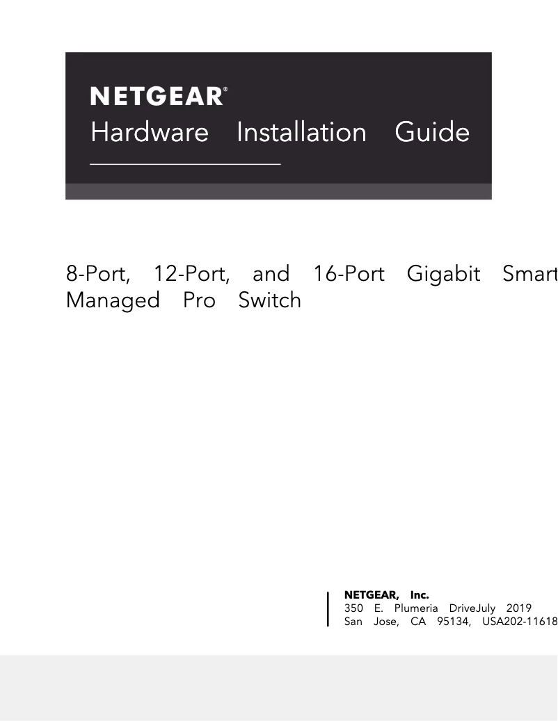 Page n°1 - Guide d'installation Netgear XS712Tv2