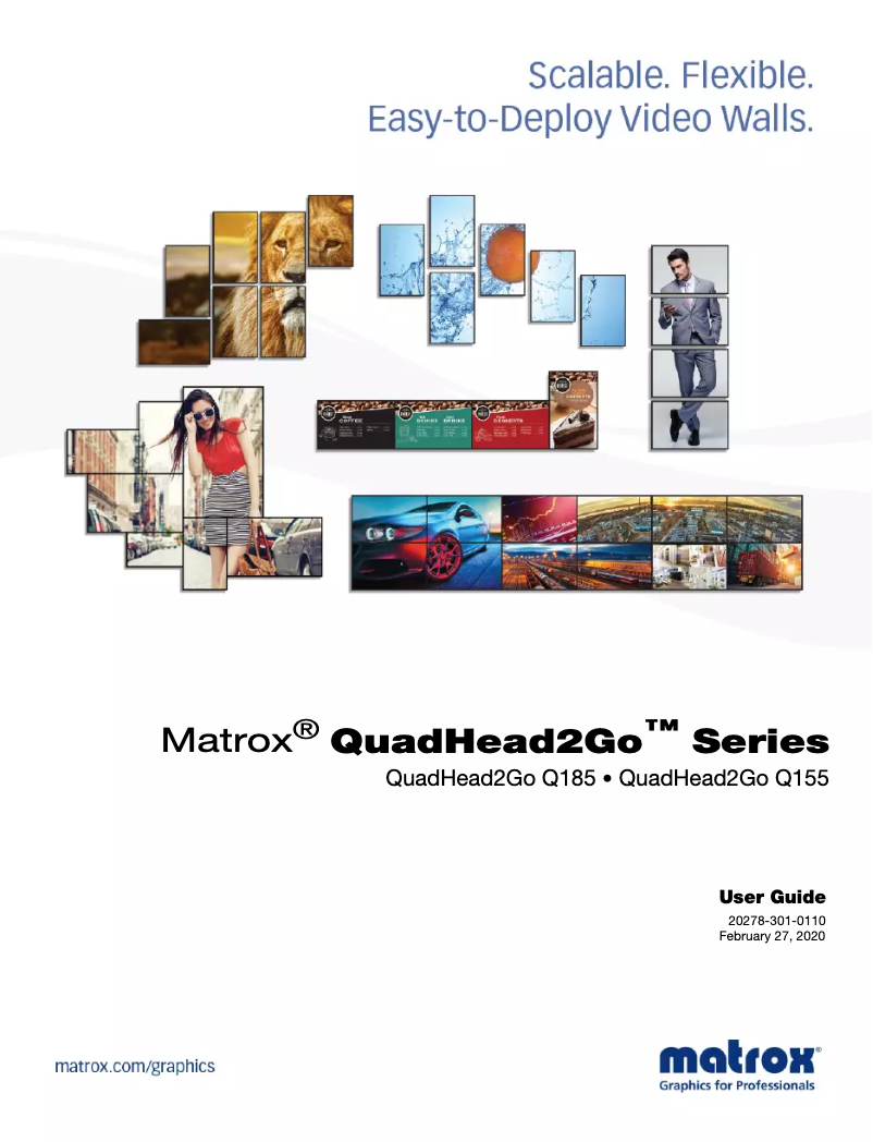 Image de la première page du manuel de l'appareil QuadHead2Go Q155