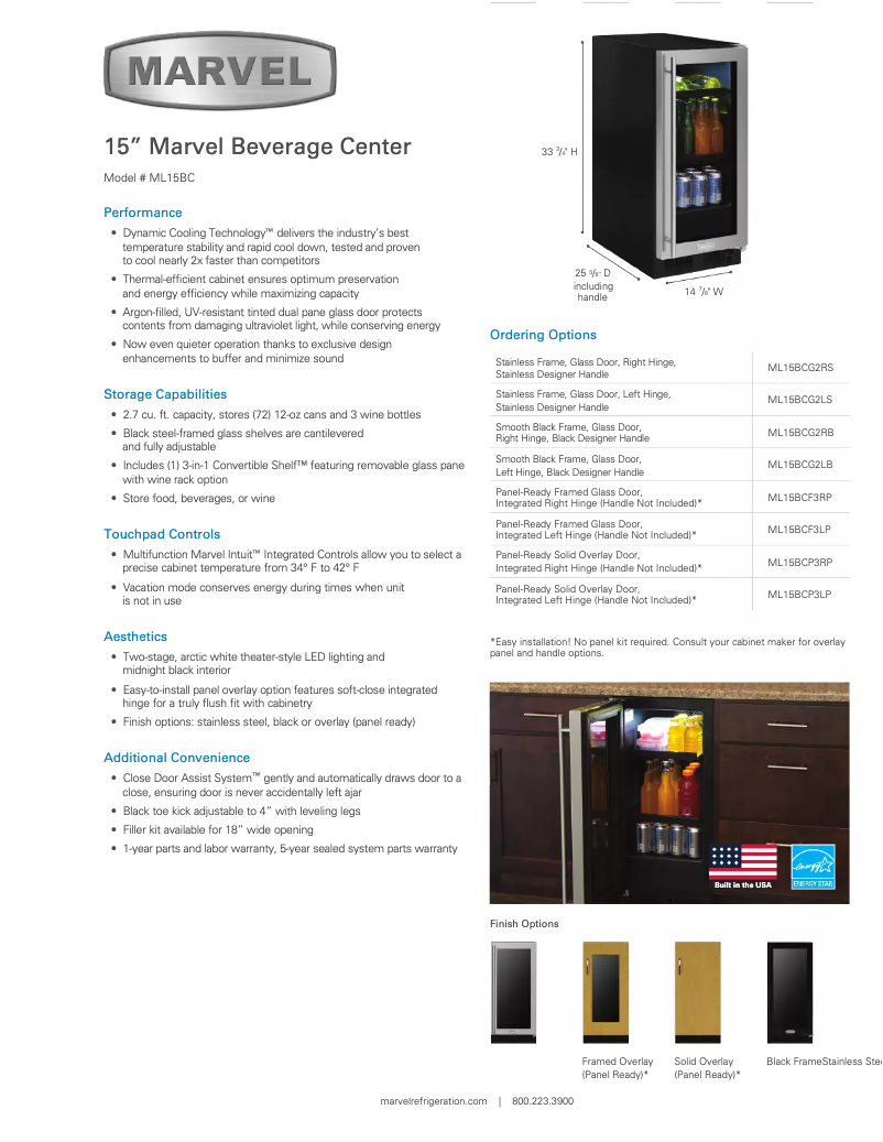 Image de la première page du manuel de l'appareil ML15BCF3RP