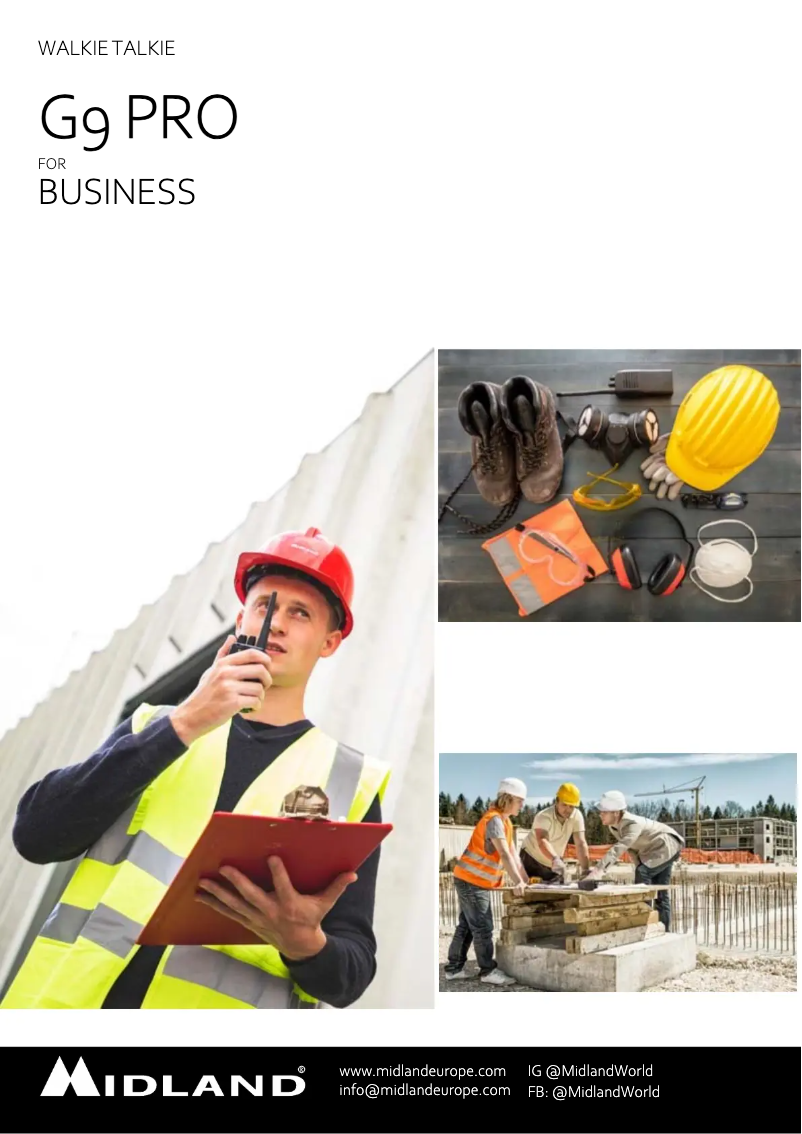 Page 1 de la notice Fiche technique Midland G9 Pro