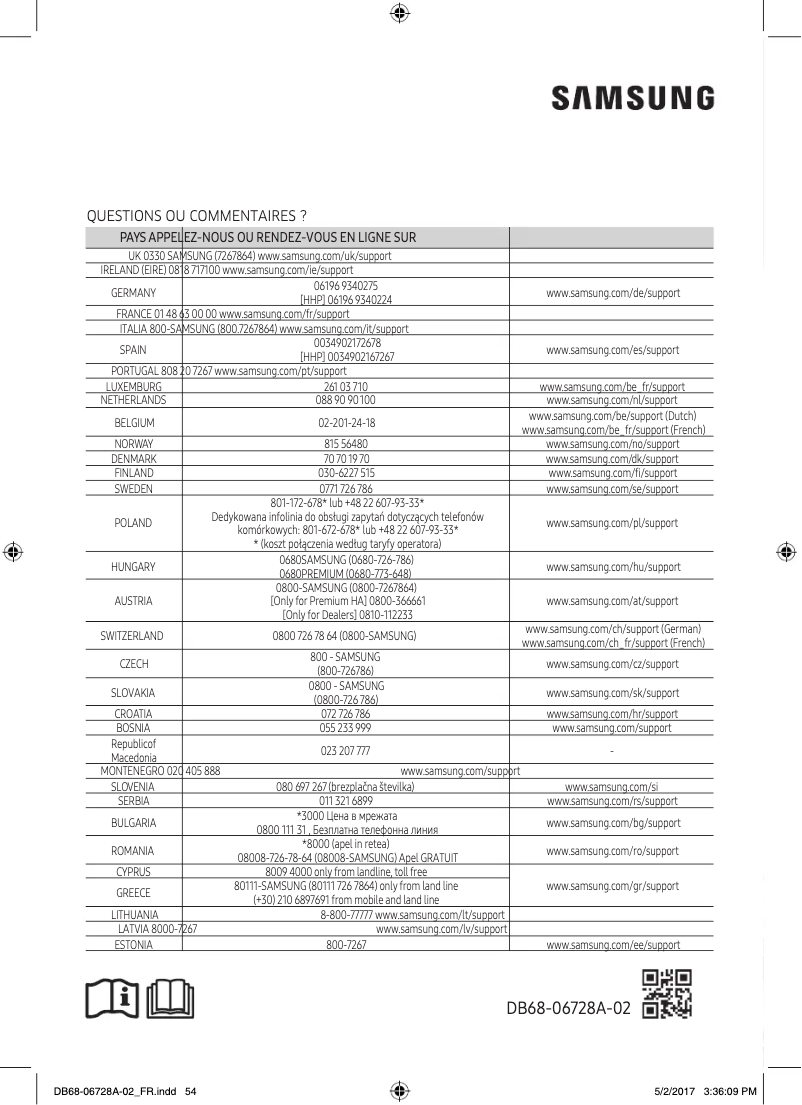Page n°1 - Manuel utilisateur Samsung AR12MSPXASINEU