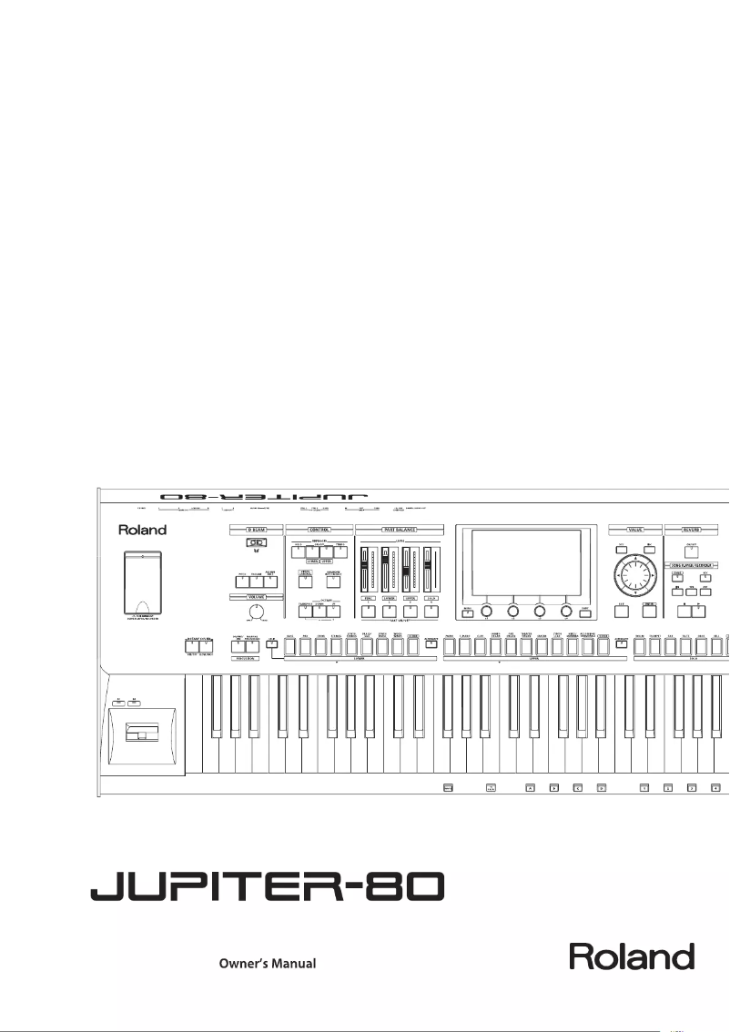 Page n°1 - Manuel utilisateur Roland JUPITER-80