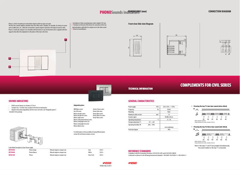 Page n°1 - Manuel utilisateur Vemer Phono