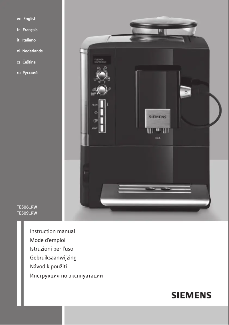 Page n°1 - Mode d'emploi Siemens TE509201RW