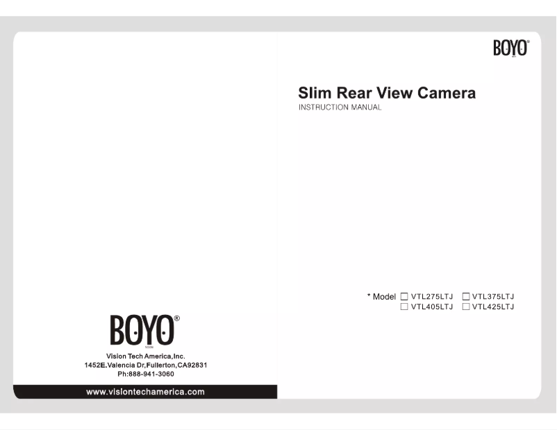 Page 1 de la notice Manuel utilisateur Boyo VTL375LTJ