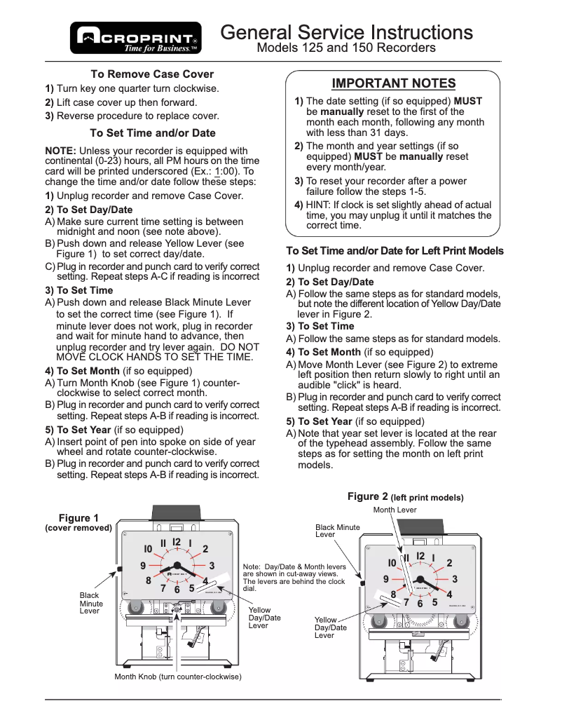 Page 1 de la notice Manuel utilisateur Acroprint 150QR4