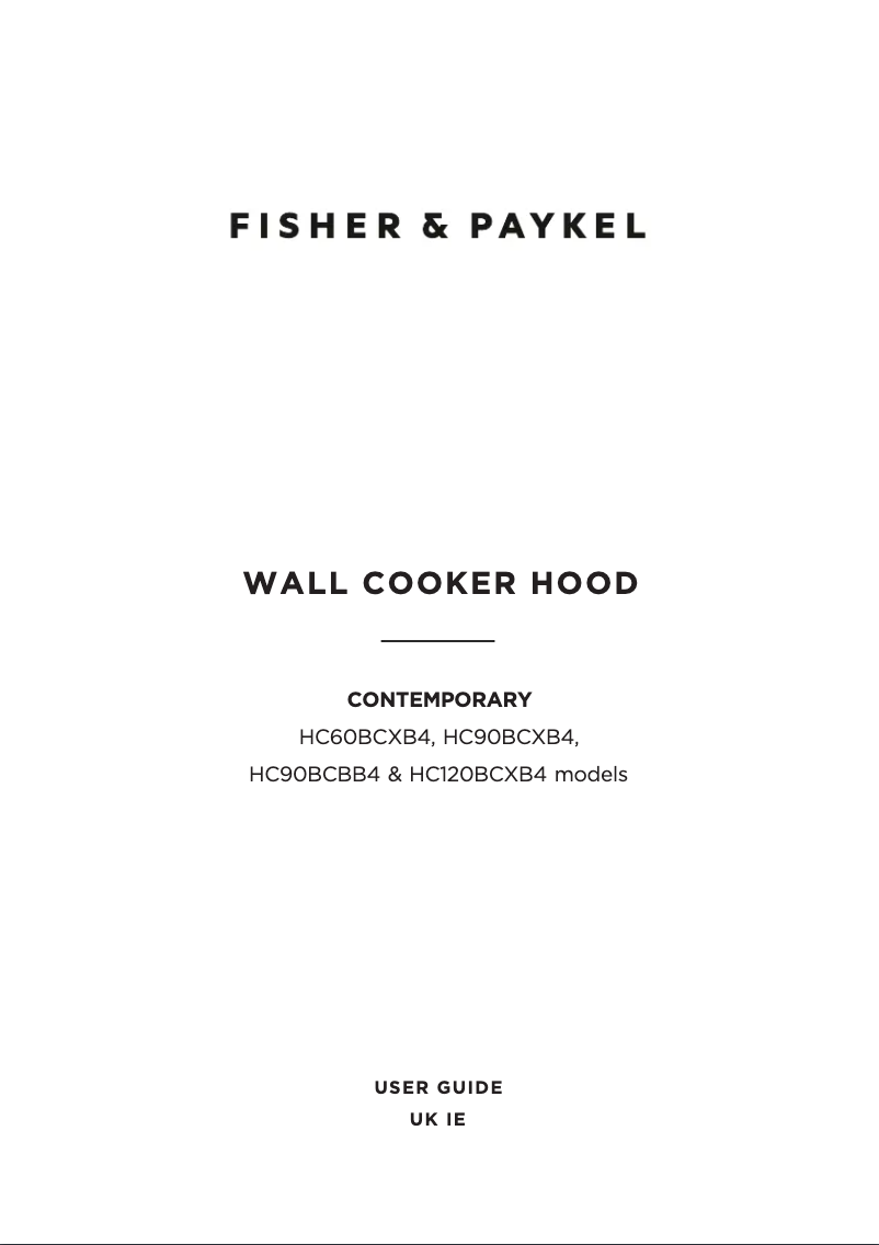 Page 1 de la notice Manuel utilisateur Fisher & Paykel HC90BCXB4