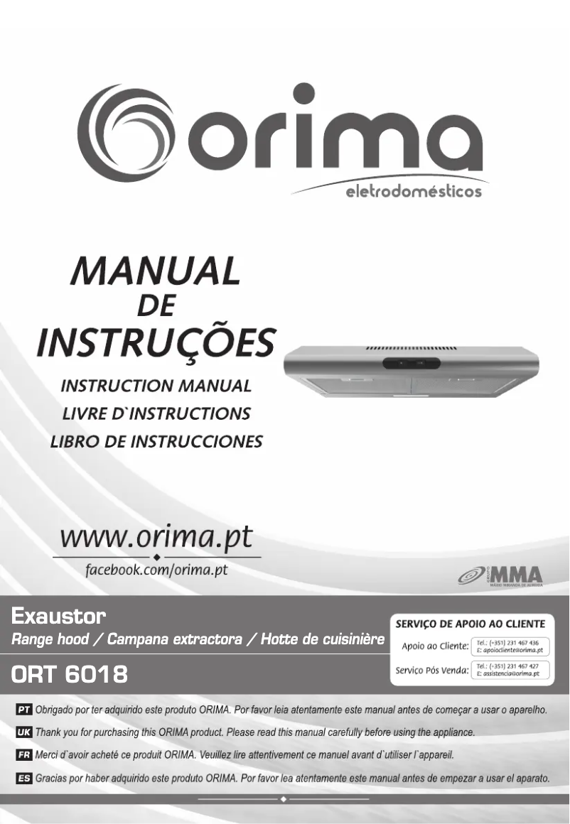 Page n°1 - Manuel utilisateur Orima ORT 6018