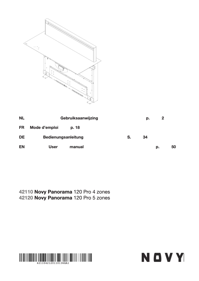 Page n°1 - Manuel utilisateur Novy Panorama 120 Pro 42110