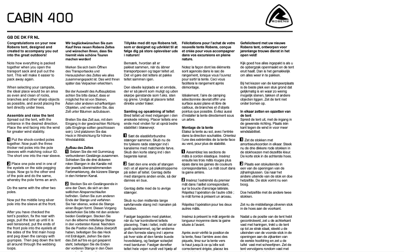 Página 1 del manual Manual de usuario Robens Cabin 400