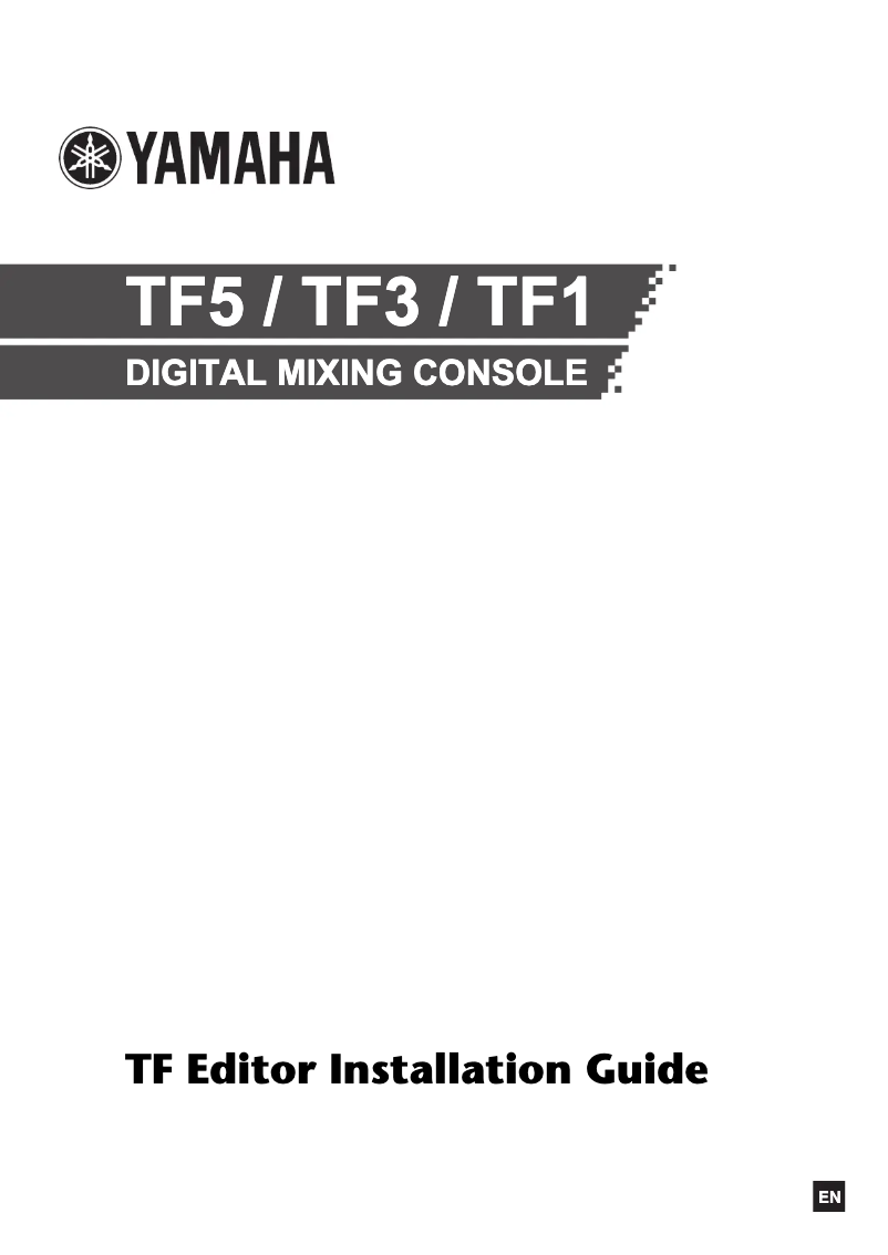 Page 1 de la notice Guide d'installation Yamaha TF3