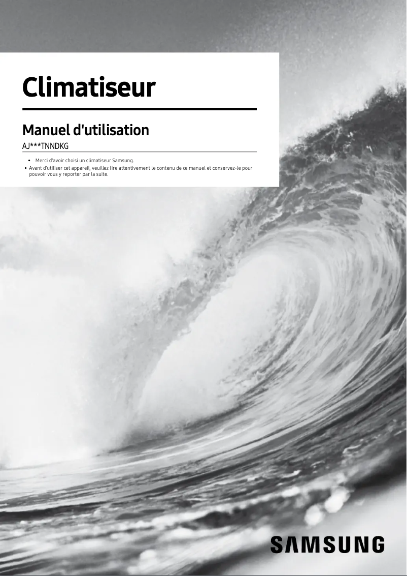 Page 1 de la notice Manuel utilisateur Samsung AJ035TNNDKG/EU