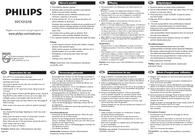 Página 1 del manual Manual de instrucciones Philips SVC1212