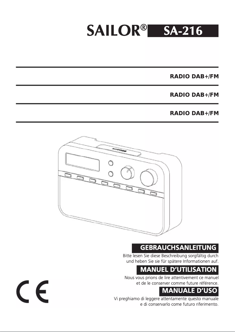 Page n°1 - Manuel utilisateur Sailor SA-216