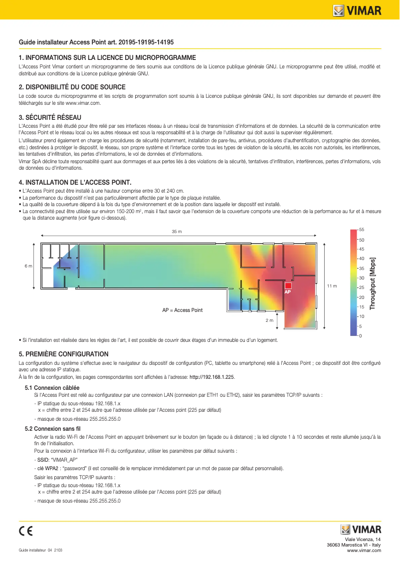Page 1 de la notice Manuel utilisateur Vimar 20195.B