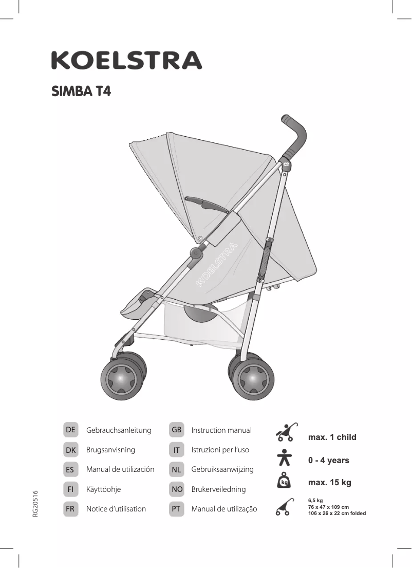 Page n°1 - Manuel utilisateur Koelstra Simba T4