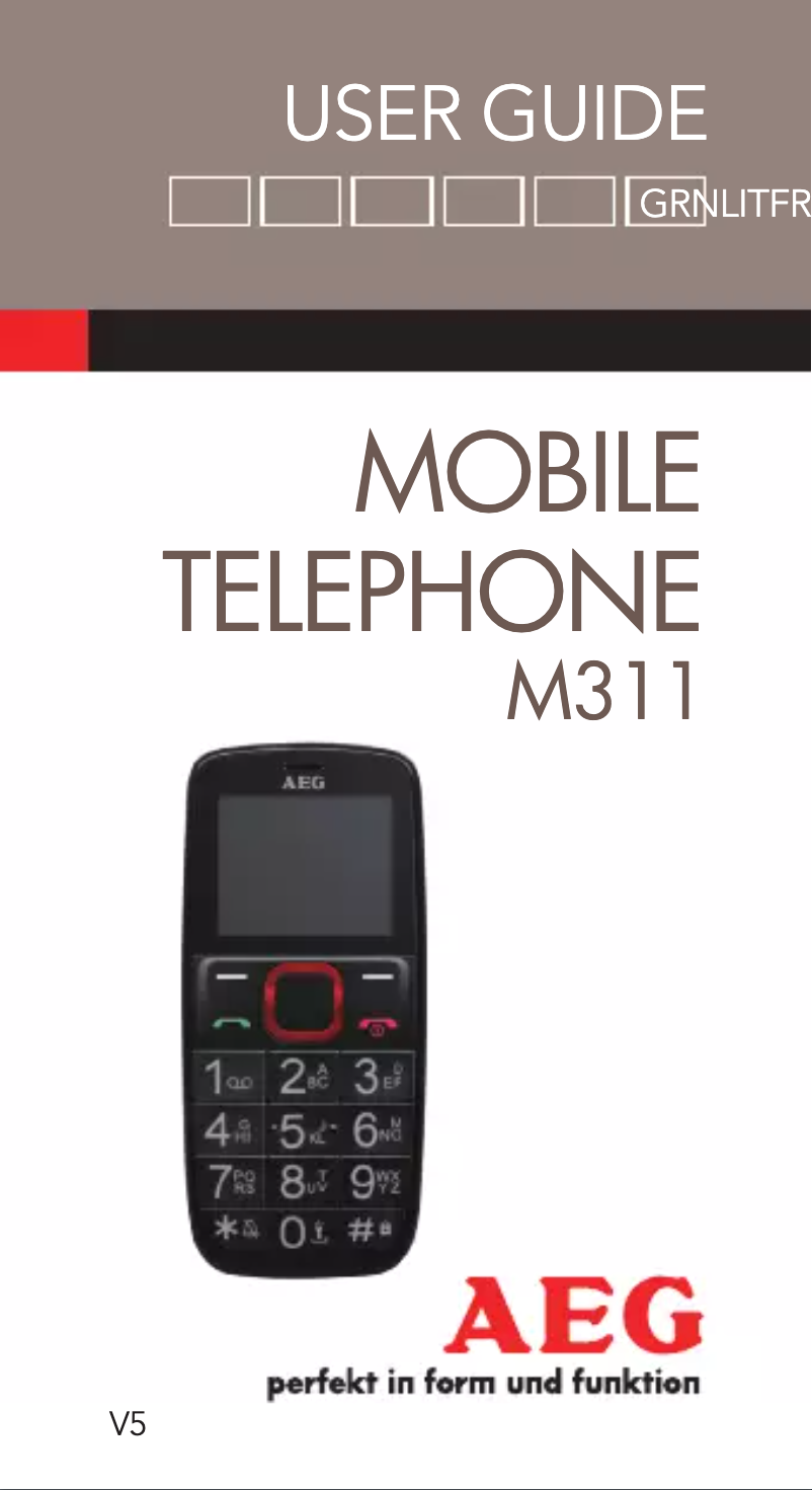 Página 1 del manual Manual de usuario AEG Voxtel M311