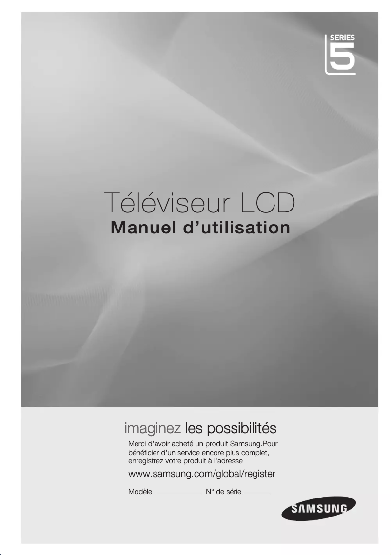 Page 1 de la notice Manuel utilisateur Samsung LA32C550J1R