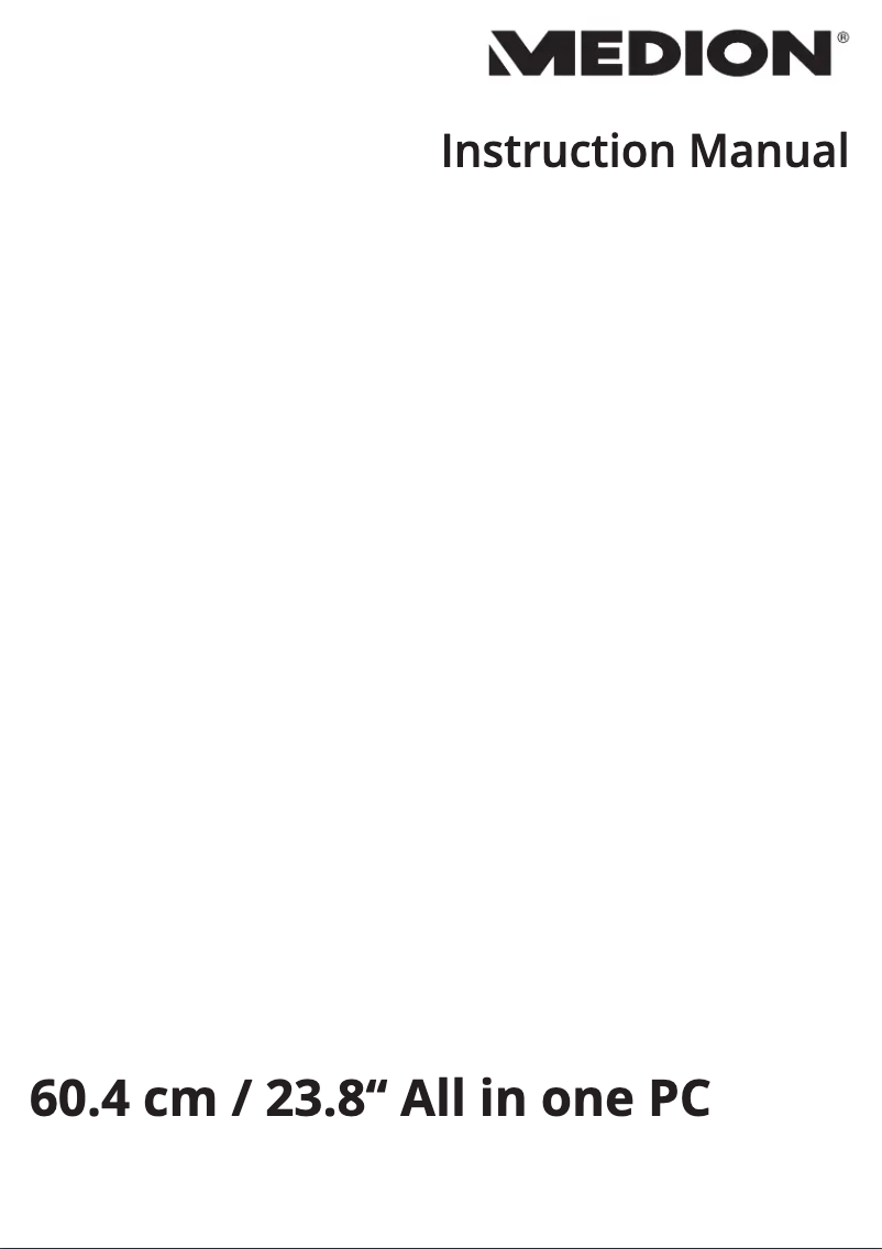 Page 1 de la notice Manuel utilisateur Medion Akoya All-in-One 1000F4