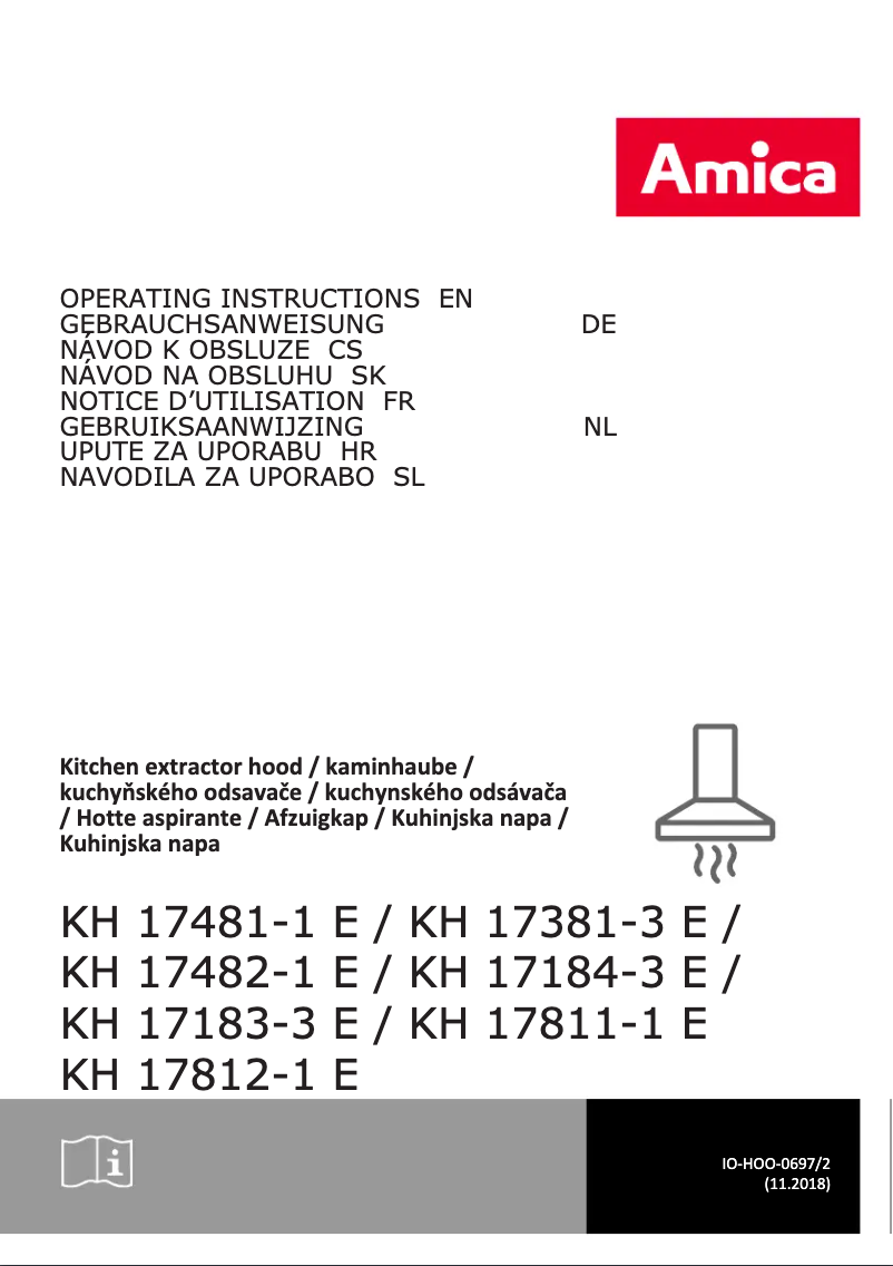 Page n°1 - Manuel utilisateur Amica KH 17184-3 E