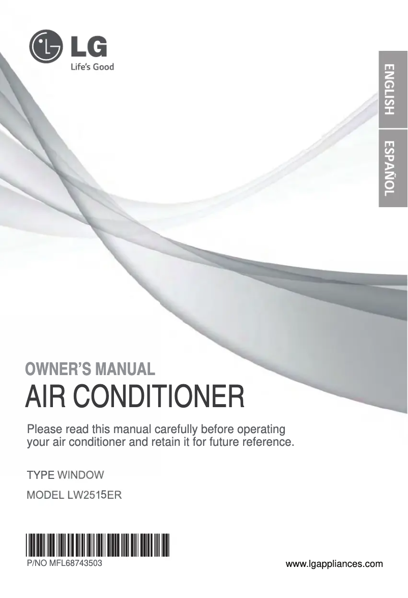 Image de la première page du manuel de l'appareil LW2515ER