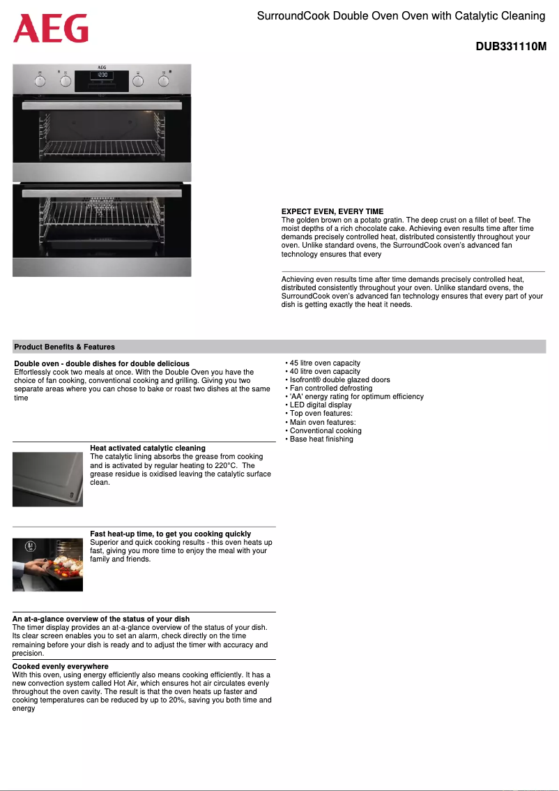 Imagen de la primera página del manual del dispositivo DUB331110M