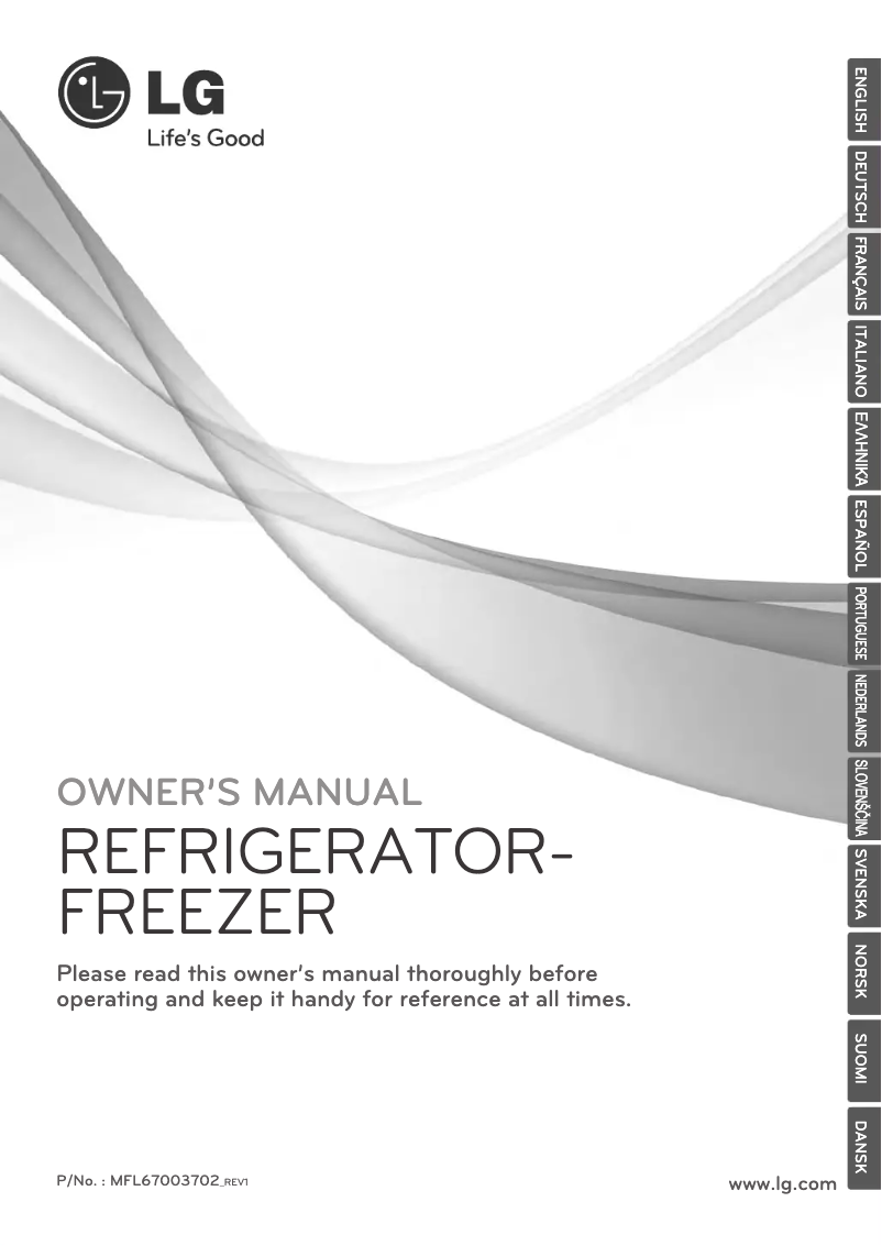 Page n°1 - Manuel utilisateur LG GB5237SHFW