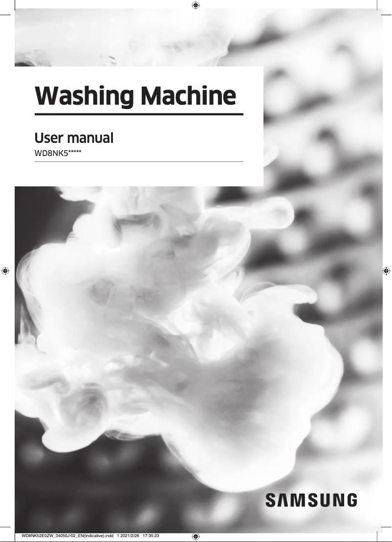 Page n°1 - Manuel utilisateur Samsung WD8NK52E0ZW