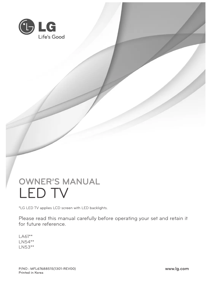 Página 1 del manual Manual de usuario LG 42LA6134