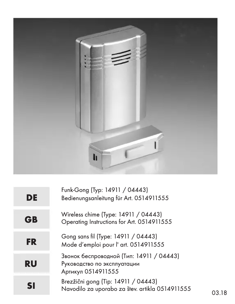 Page 1 de la notice Manuel utilisateur REV 14911
