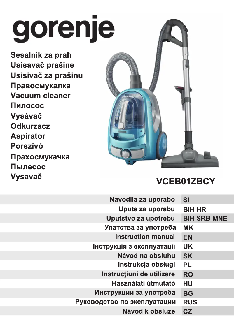 Page 1 de la notice Manuel utilisateur Gorenje VCEB01ZBCY